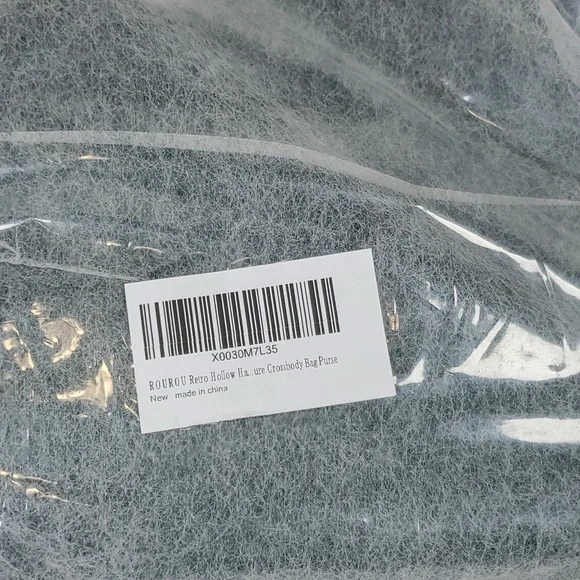 ROUROU Retro Hollow Handbag for Women Leather Shoulder Bag Evening Clutch Bag - Picture 16 of 16